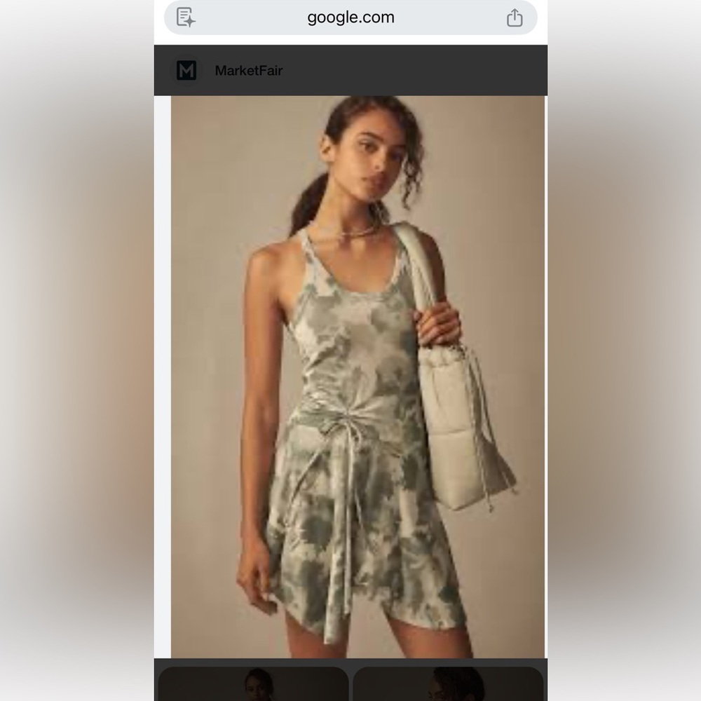 NWT Anthropologie Daily Practice Half Pipe Racerback Mini Dress Women’s Medium